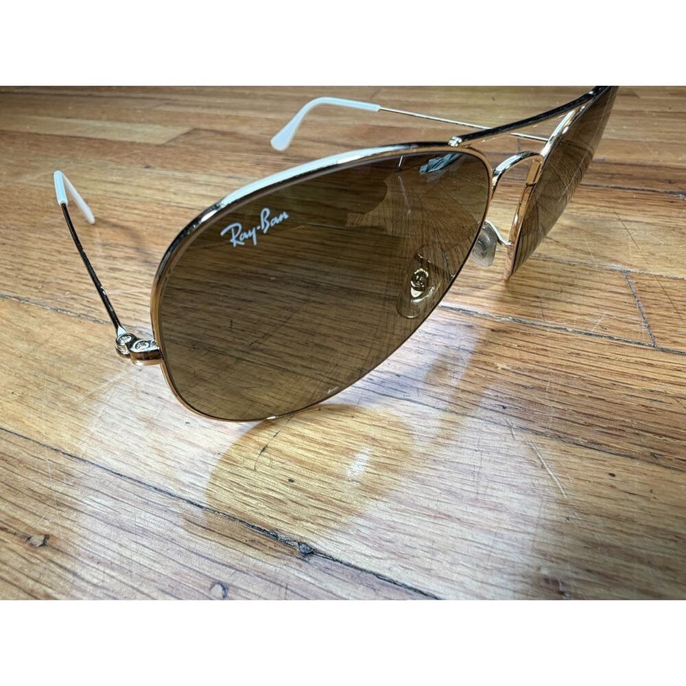 Ray-Ban Aviator Sunglasses Gold Frame Brown Lenses RB3025 Style w/ Case - Picture 3 of 9